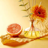 SAUSSAVITA Pink Grapefruit & Crushed Mint reed diffuser with orange peel, mint & jasmine