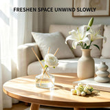 Cherry Blossom & White Flower Reed Diffuser Set — product view — SAUSSAVITA reed diffuser