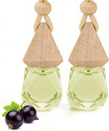 Botanical Car Air Freshener — Jasmine Cedar Breeze — front view — SAUSSAVITA car air freshener