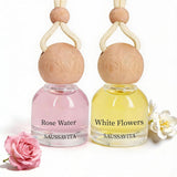 Botanical Car Air Freshener — Jasmine Lily&Rose — front view — SAUSSAVITA car air freshener